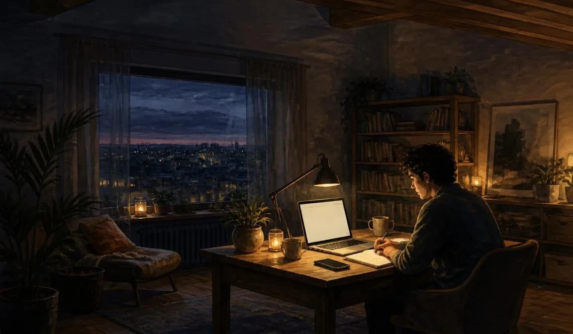 Deep Work space, painted by Sona